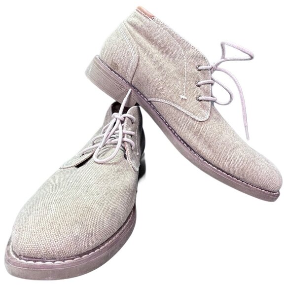 Izod Mens Linen Blend Chukka Boots Size 9.5M Beige